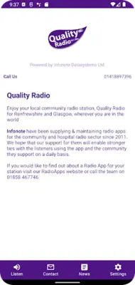 Quality Radio android App screenshot 0